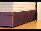 Chesterfield Curved Wing Ottoman Divan Bed With 54'' Floorstanding Headboard