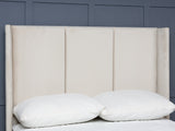 3 Panel Divan Bed Set With Mattress Options And Floorstanding Winged Headboard