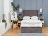 Sauvage Divan Bed Set With Mattress Options And Floorstanding Winged Headboard