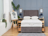 Sauvage Divan Bed Set With Mattress Options And Floorstanding Winged Headboard