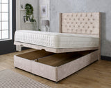 Emily Wing Ottoman Divan Bed With 54'' Winged Floorstanding Headboard