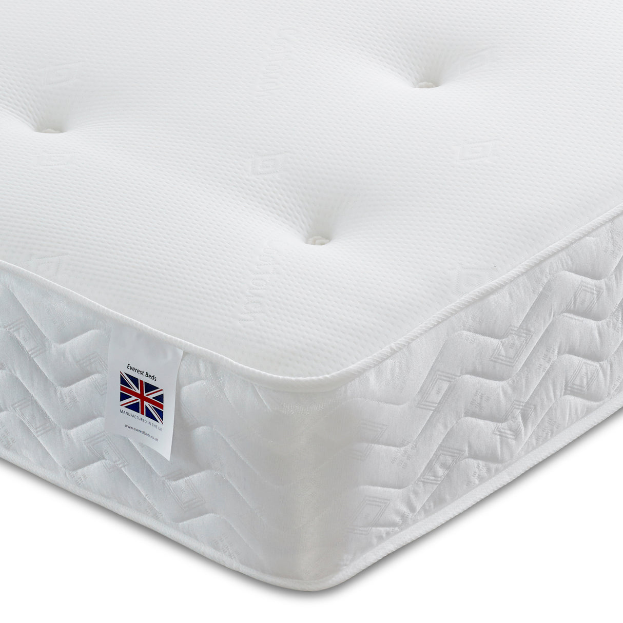 Everest Four Seasons Open Coil Memory Spring Mattress Medium Firm Zip and Link