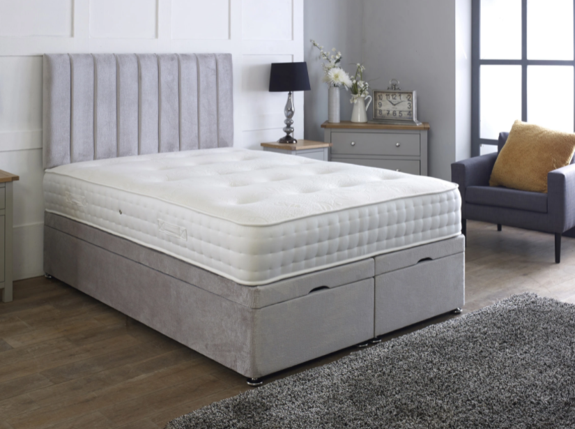 Apollo Ottoman Storage Divan Bed With Headboard