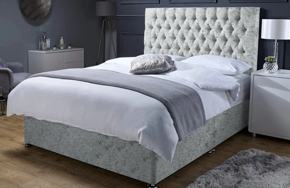 Mullion Divan Bed Set With Chesterfield Headboard and Mattress Options