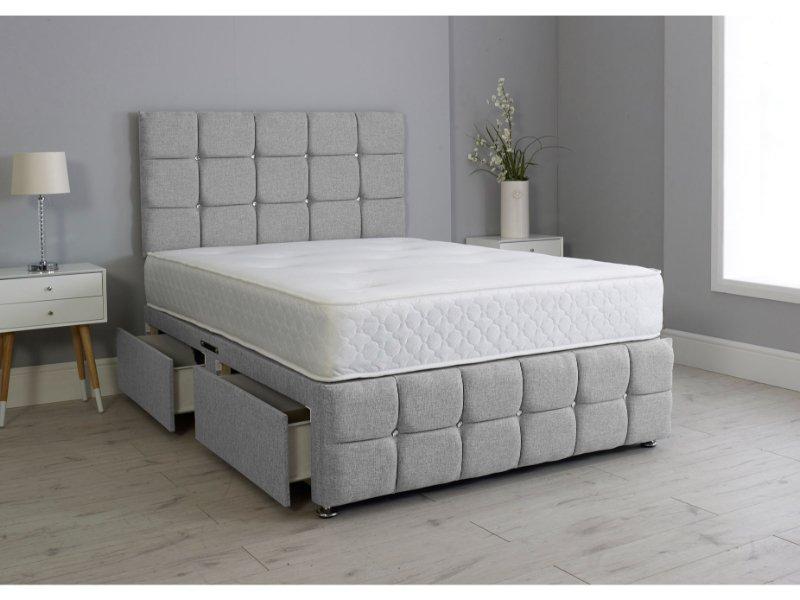 Cube Alistair Divan Bed Set With Footboard And Mattress Options