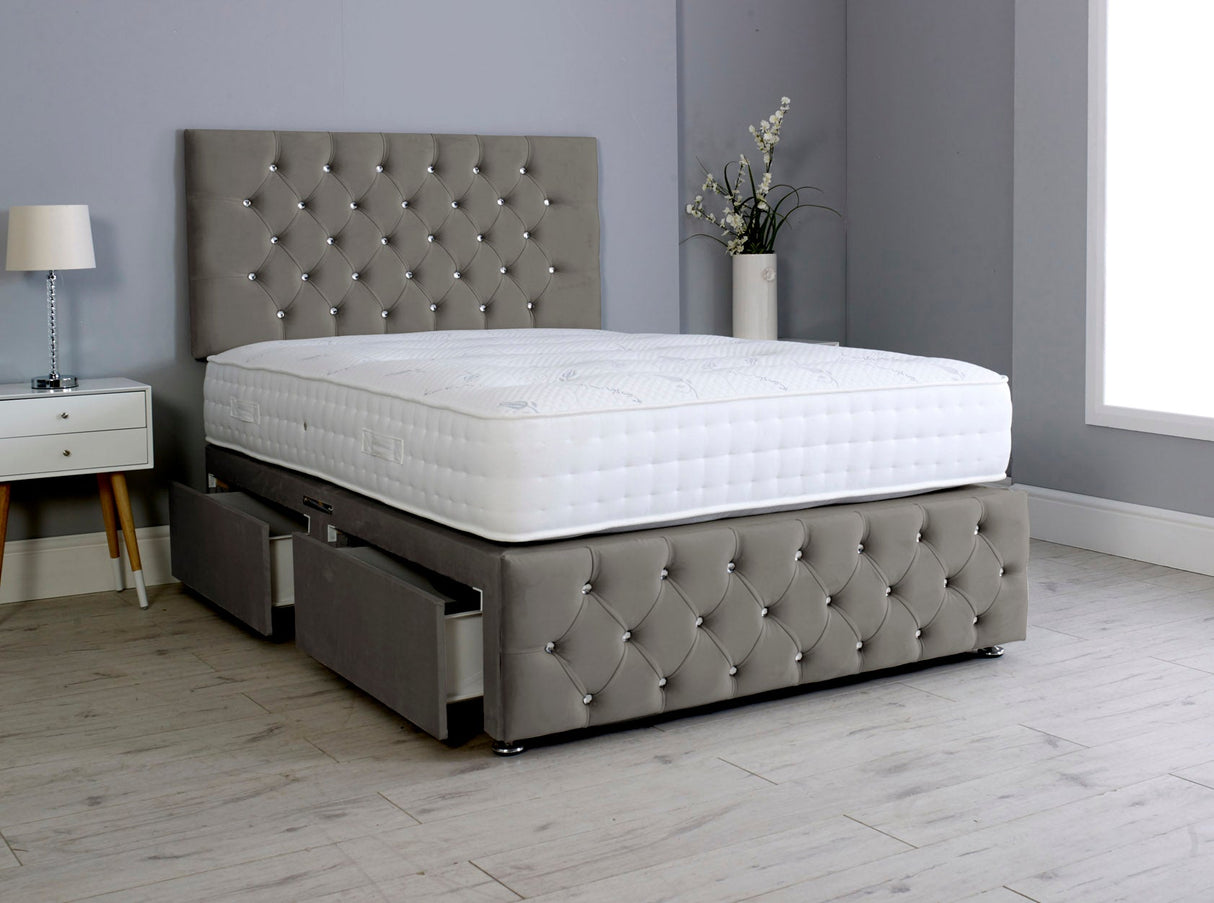 Ambassador Chesterfield Divan Bed Set With Footboard